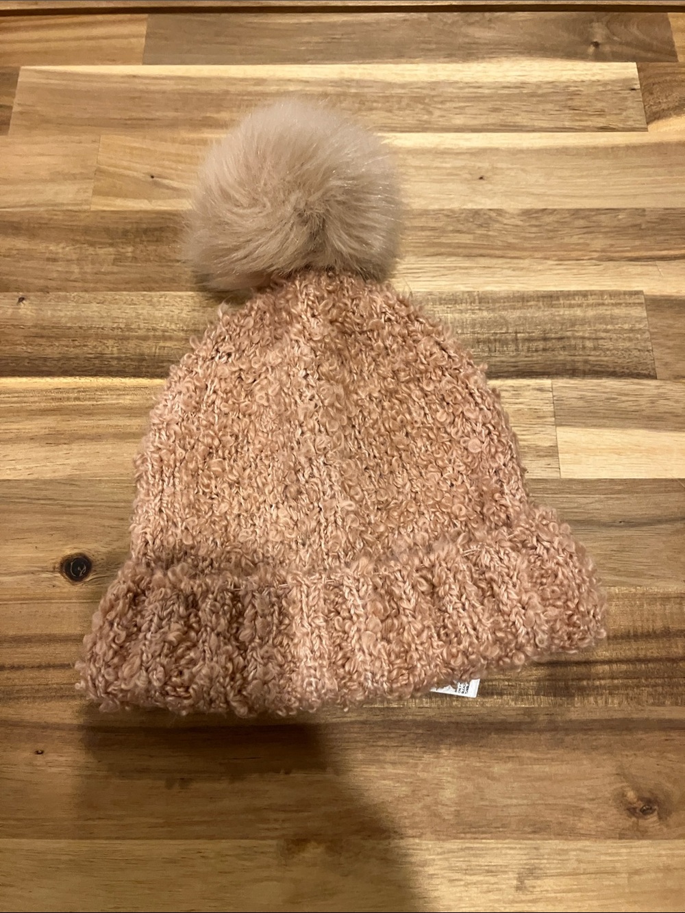 Old Navy Girls Knit Pom-Pom Beanie - Peach